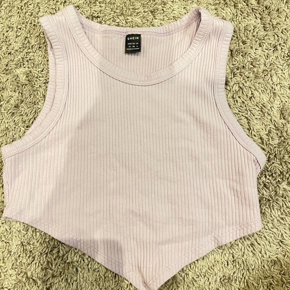 Shein Asymmetrical Rib Knit Tank